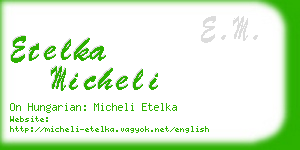 etelka micheli business card